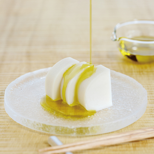 かまぼこにオリーブオイル