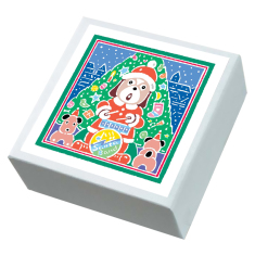 こ・こ・ろ　青　犬のぬいぐるみのクリスマス