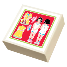 こ・こ・ろ　白　着せ替え人形