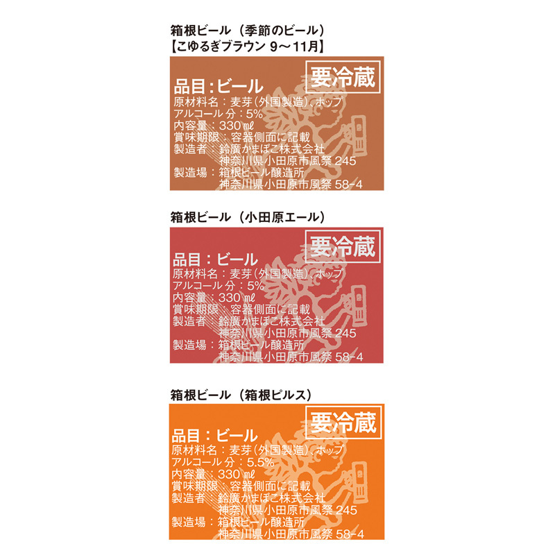 箱根ビール3本箱入 - 鈴廣オンラインショップ かまぼこのある暮らし